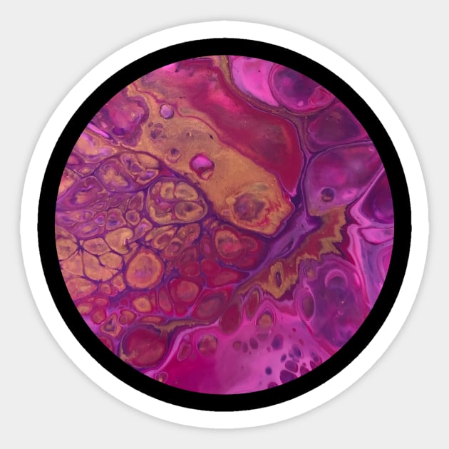 Pink Passion / Acrylic Pouring Sticker by nathalieaynie